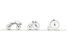画像1: HOゲージ アンティーク自転車セット（3台入） (1)